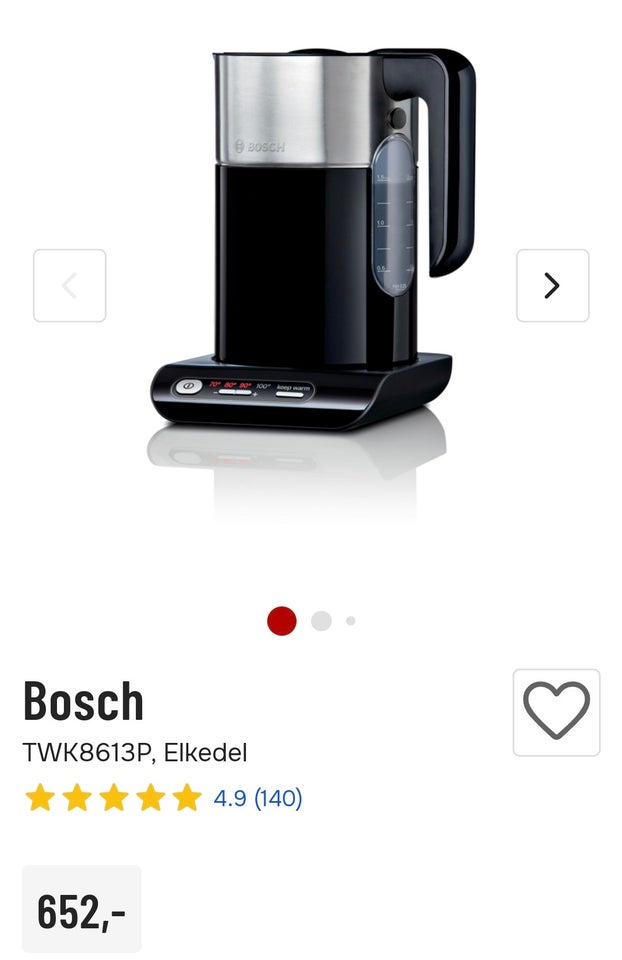 El kedel, BOSCH model TWK 8613 P