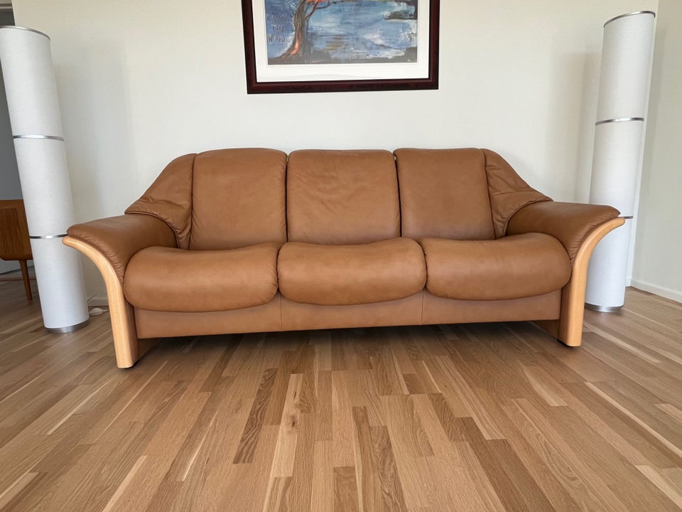 Sofa, læder, 3 pers.