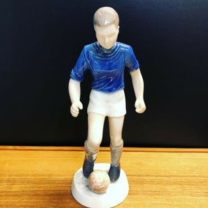 Porcelæn Fodboldspiller figur 