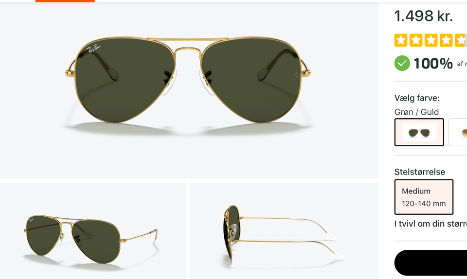 Solbriller unisex, Ray Ban