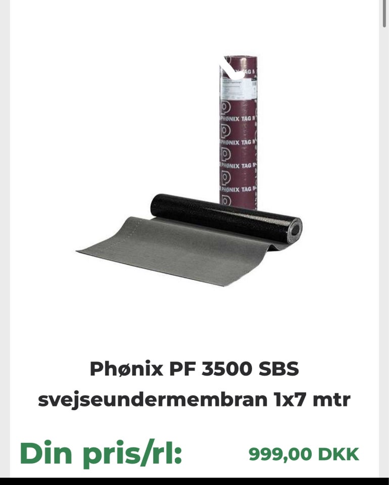 Luksus tagpap phønix