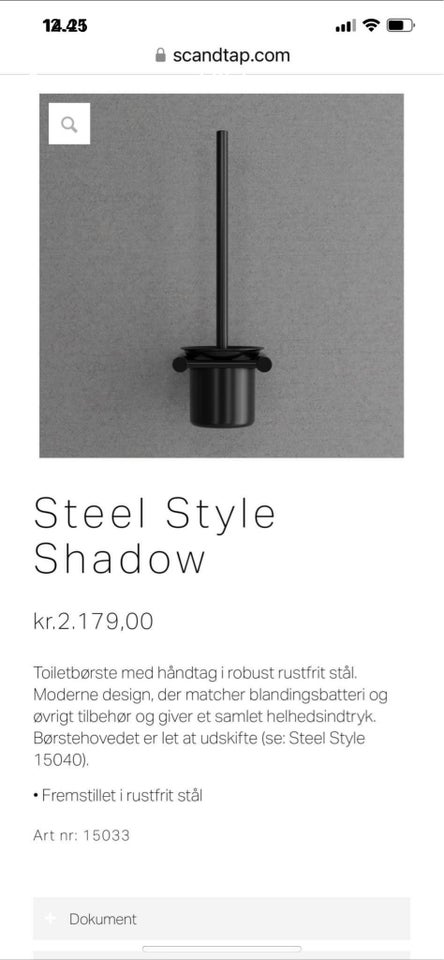 Toiletbørste  Steel Style Shadow