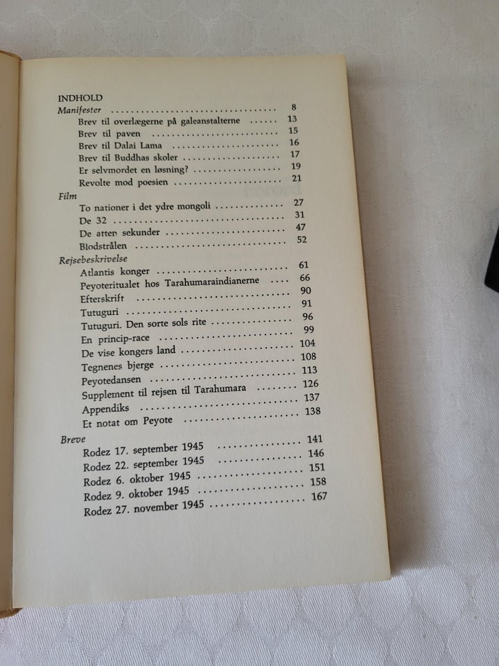 Antonin Artaud i udvalg ved, Peter