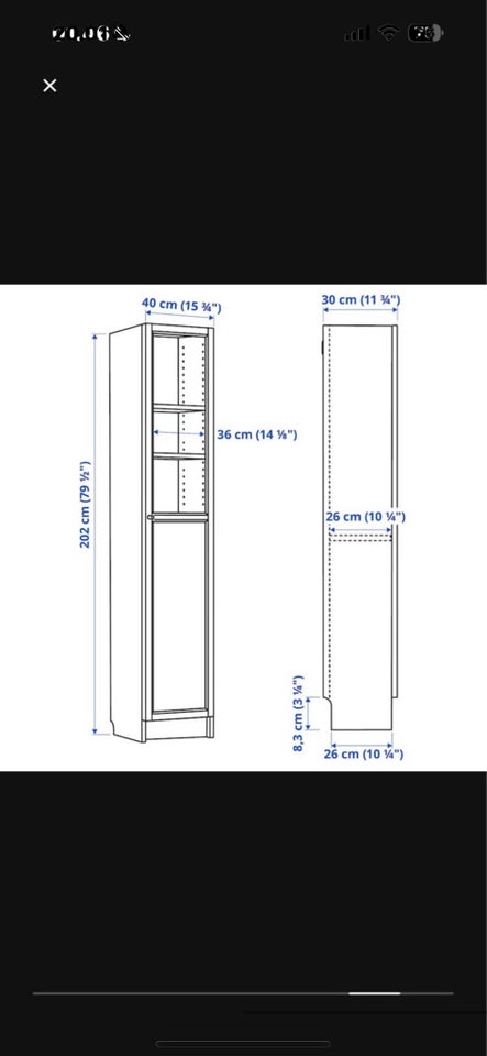 Vitrineskab, Ikea