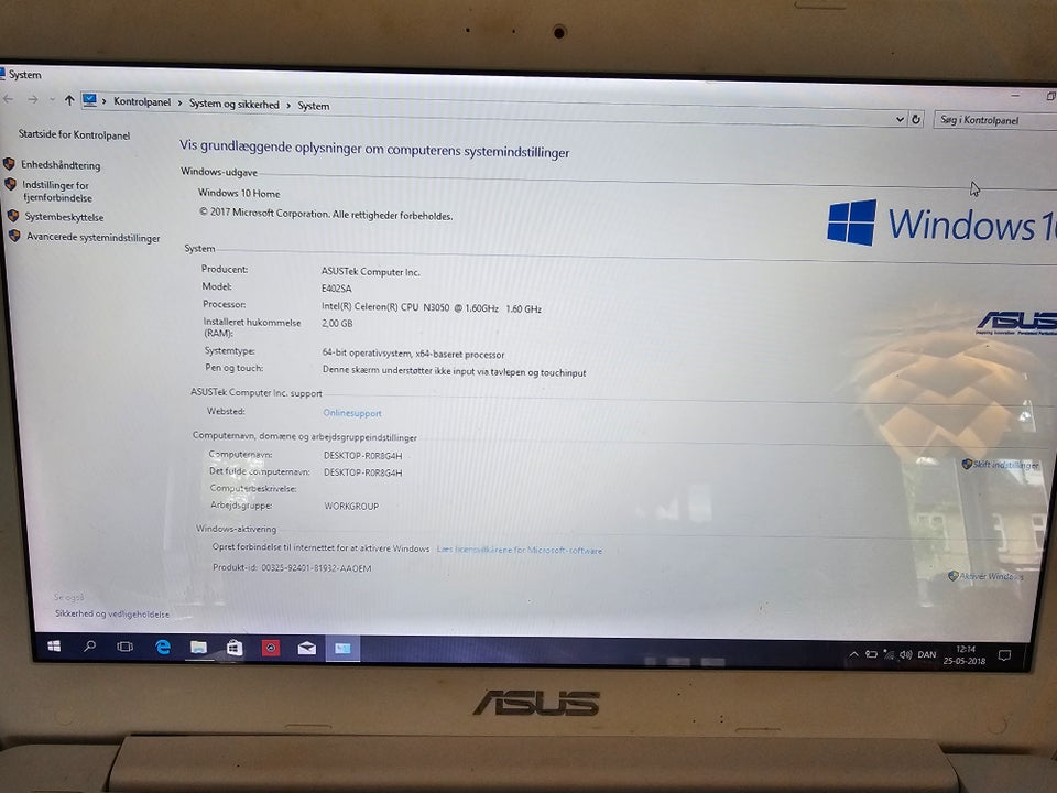 Asus E402SA, 1,6 GHz, 2 GB ram