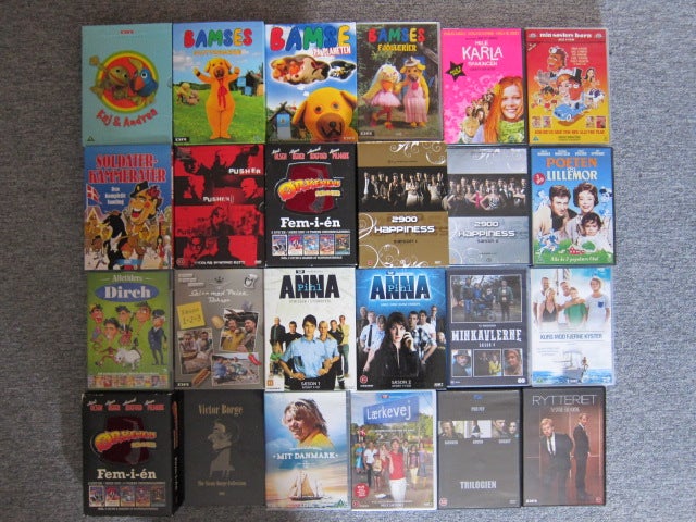 Danske film, DVD, TV-serier