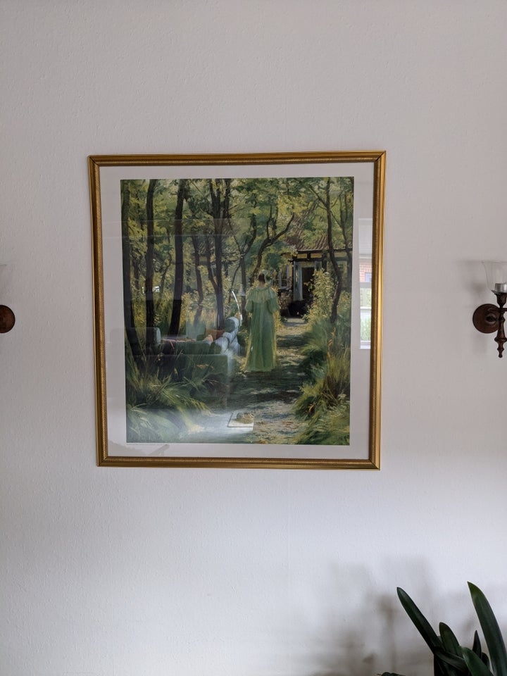 Print, Krøyer, motiv: Fruen i haven