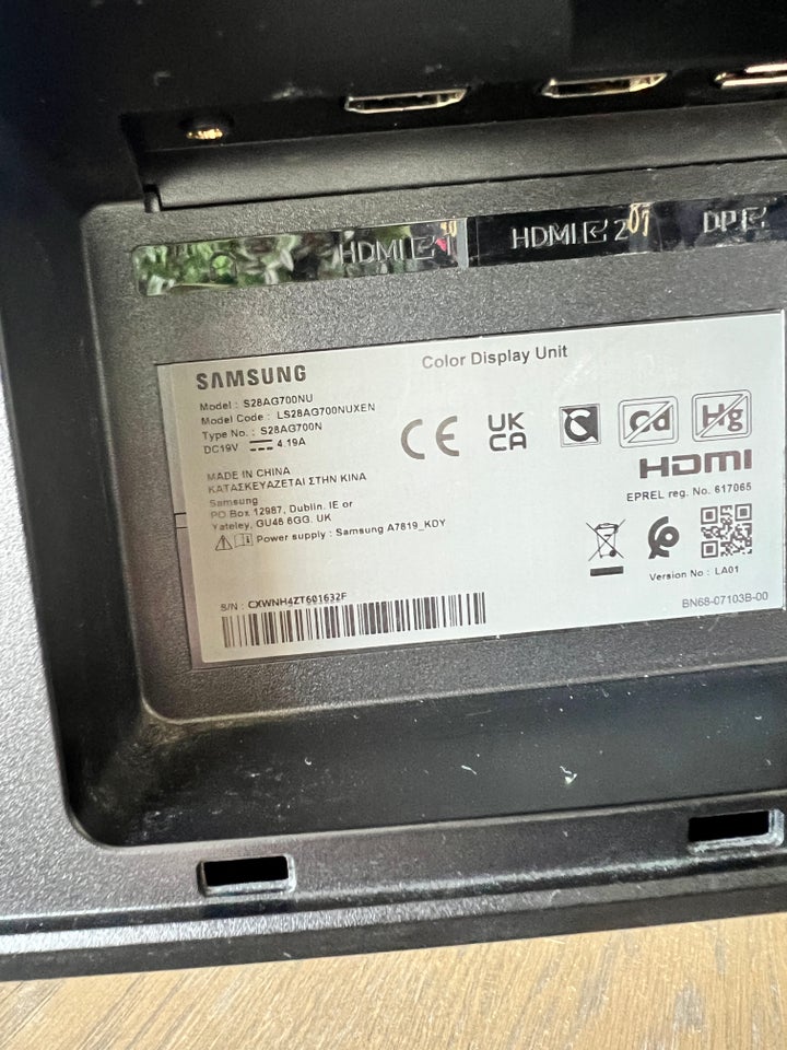 Samsung S28AG700NUXEN 28 tommer