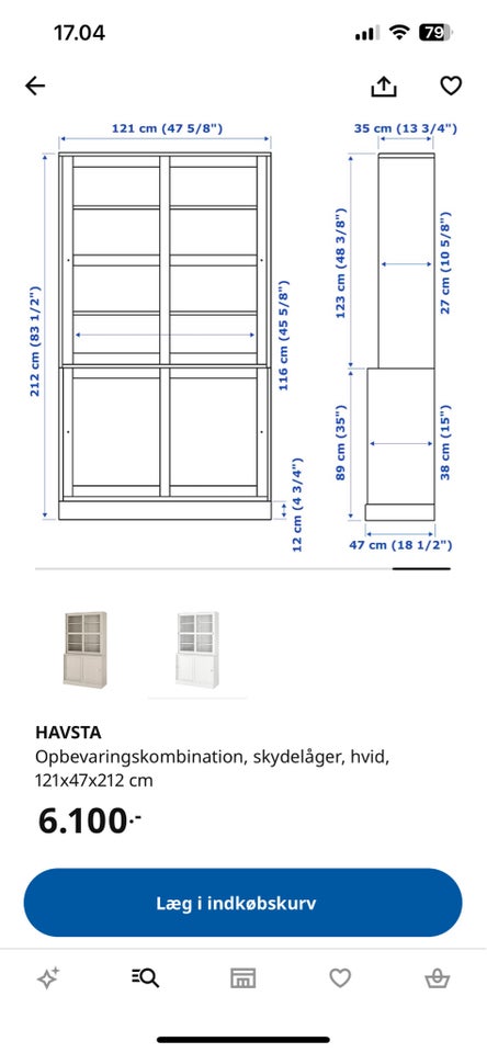 Vitrineskab, Ikea