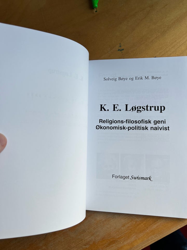 K E Løgstrup Religionsfilosofisk