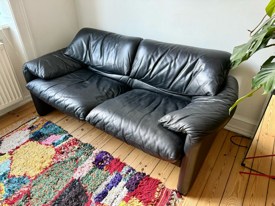 Sofa, læder, 2 pers.