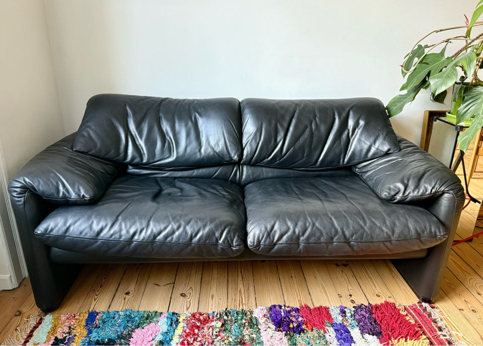 Sofa, læder, 2 pers.