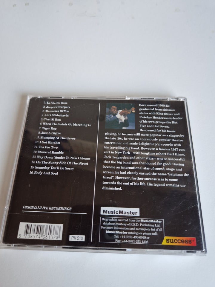 ¤/ Louis Armstrong: CD : La vie en