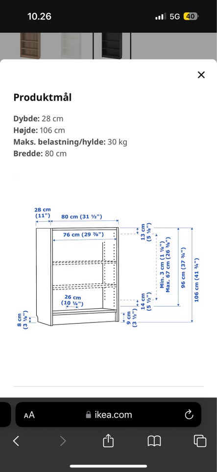 Reol BILLY IKEA