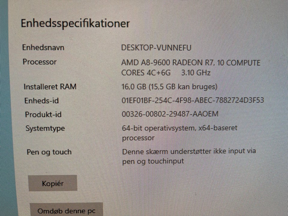 Andet mærke Gaming  310 Ghz