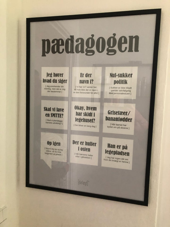 Pædagog plakat , Dialægt