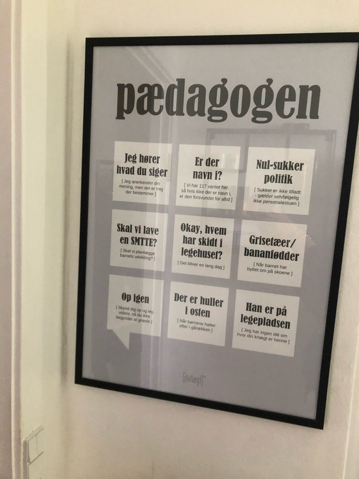 Pædagog plakat , Dialægt