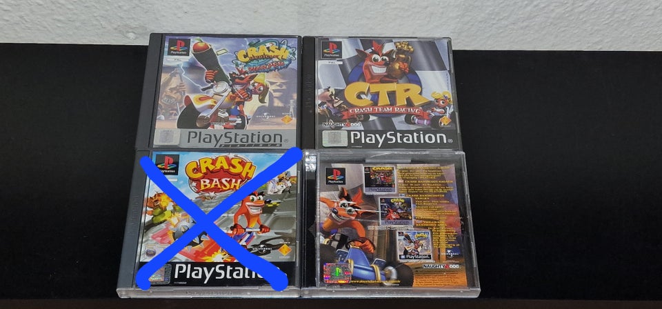 3 PS 1 Crash bandicoot Spil PS