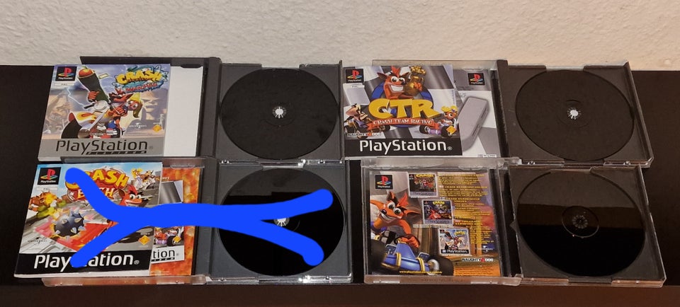 3 PS 1 Crash bandicoot Spil PS