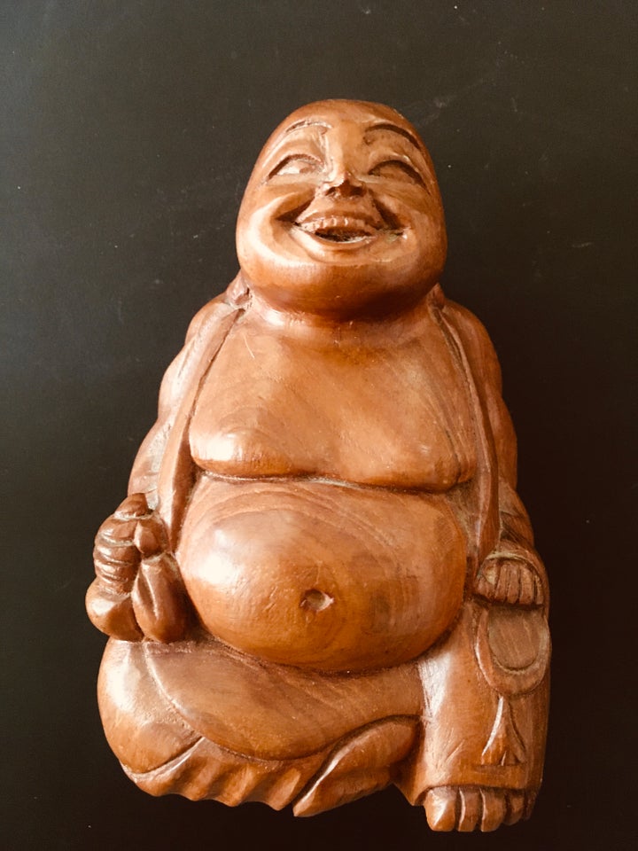 Leende munk (leende Buddha) i træ,