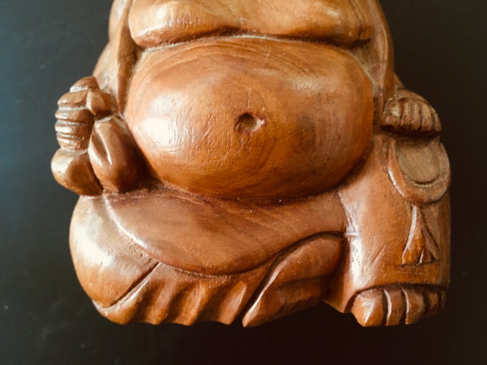 Leende munk (leende Buddha) i træ,