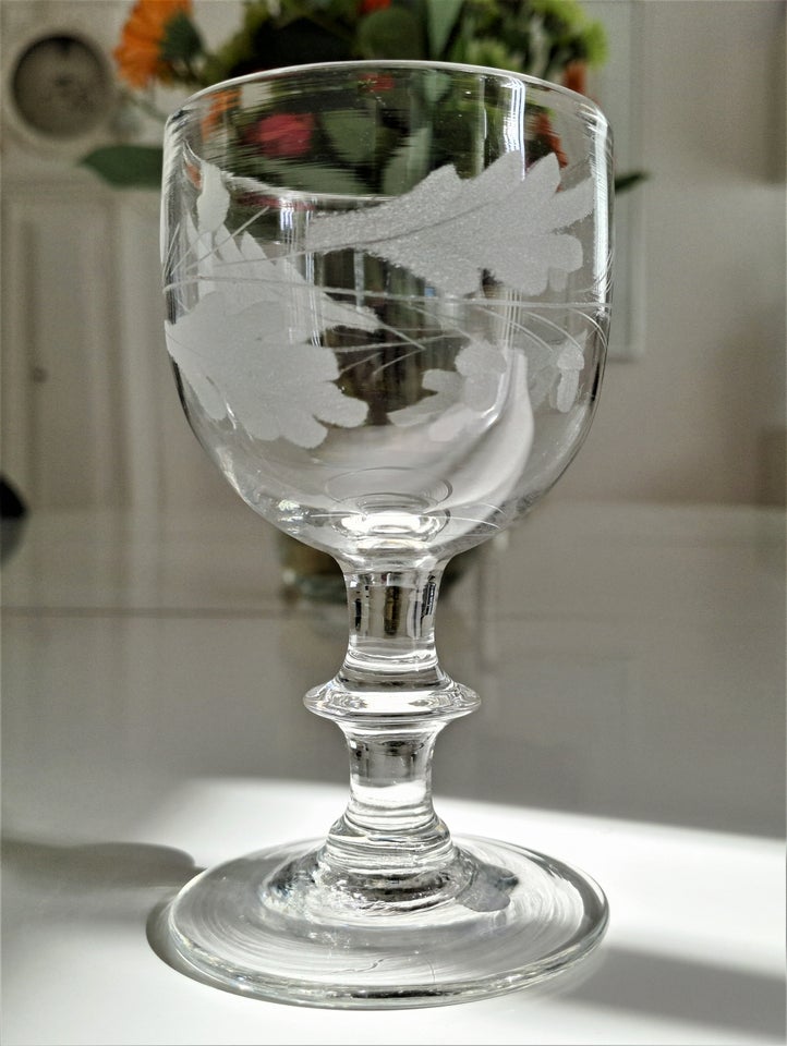 Glas Holmegaard egeløvsglas 1853