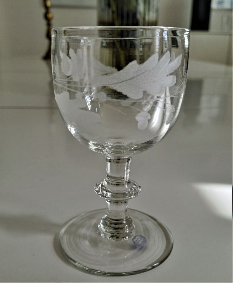 Glas Holmegaard egeløvsglas 1853