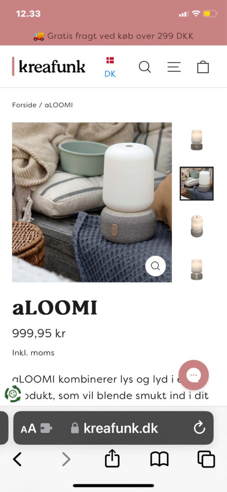 Bluetooth højttaler med lampe 