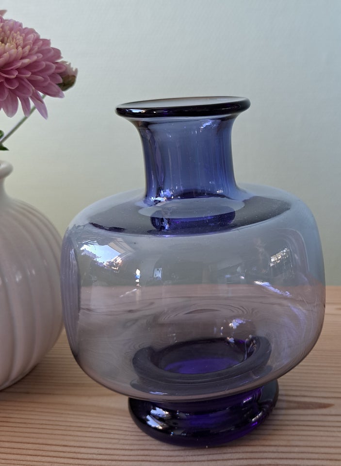 Glas, Vase, Safir Holmegaard