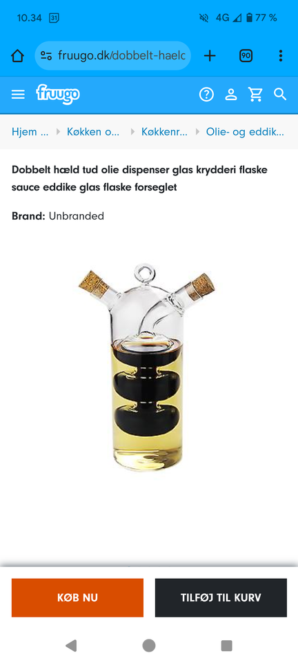 Glas, Olie  balsamico glas flaske