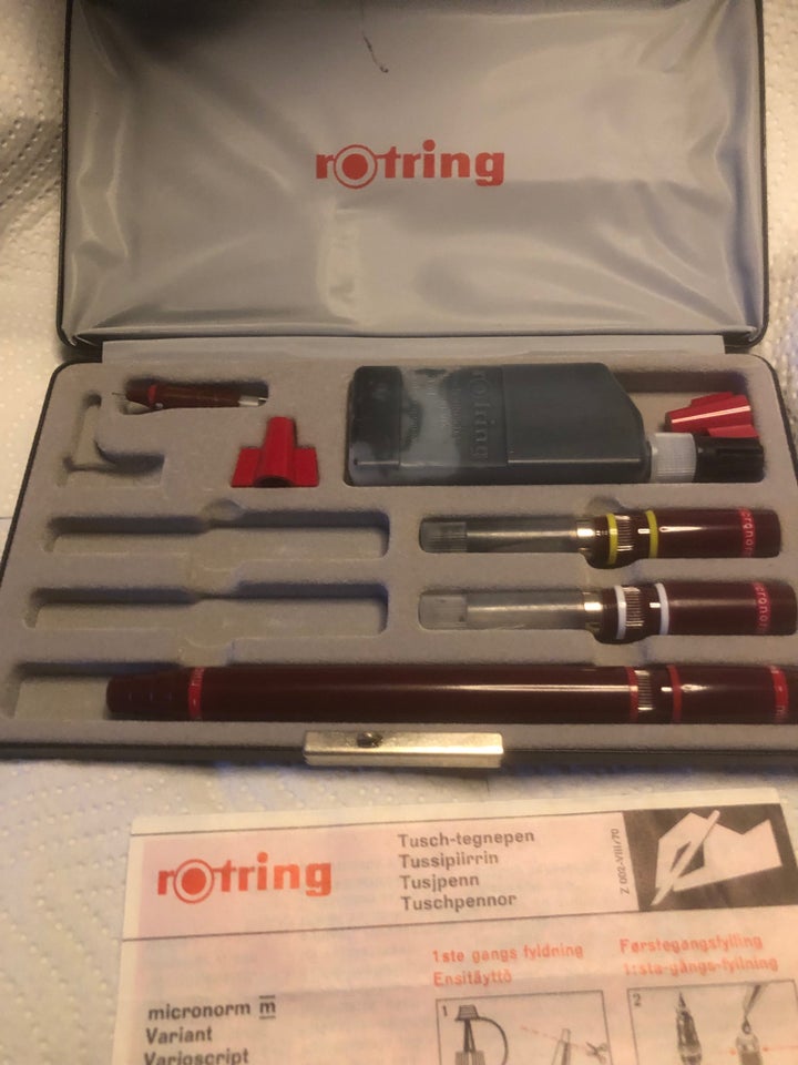 Fyldepen, Tegne pen rotring