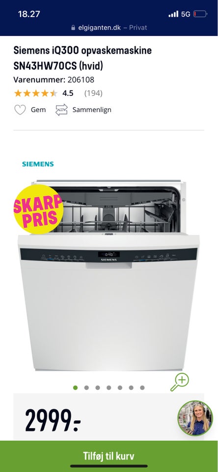 Siemens IQ300 fritstående