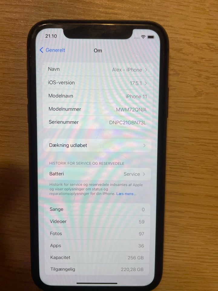 iPhone 11, 256 GB, sort