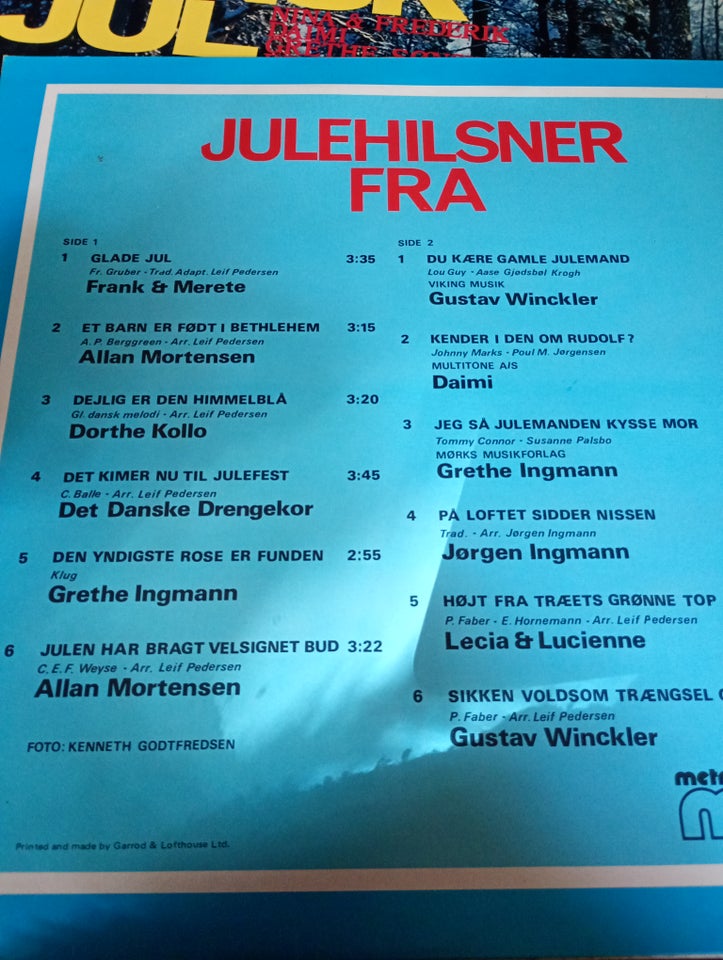 LP, Metronome MB.3, Julehilsner