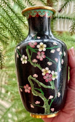 CLOISONNE vase Messing emalje