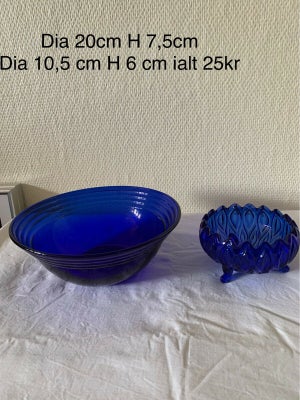 Porcelæn Blå glasskåle