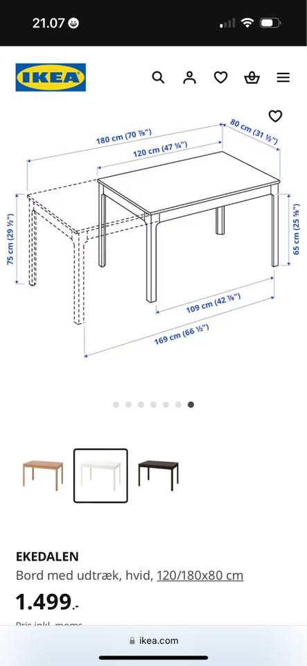 Spisebord Træ Ikea