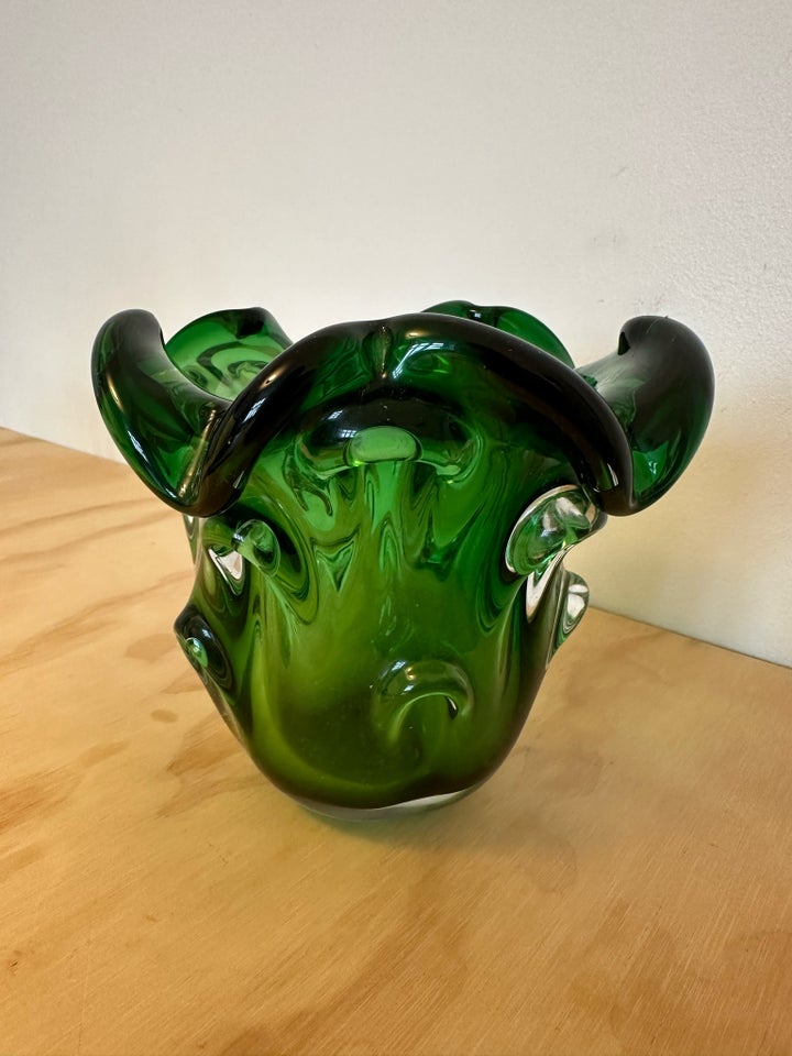 Grøn glas vase