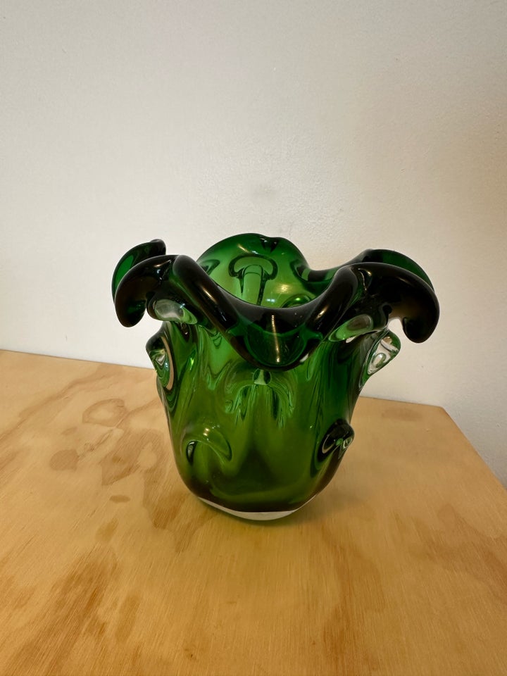 Grøn glas vase