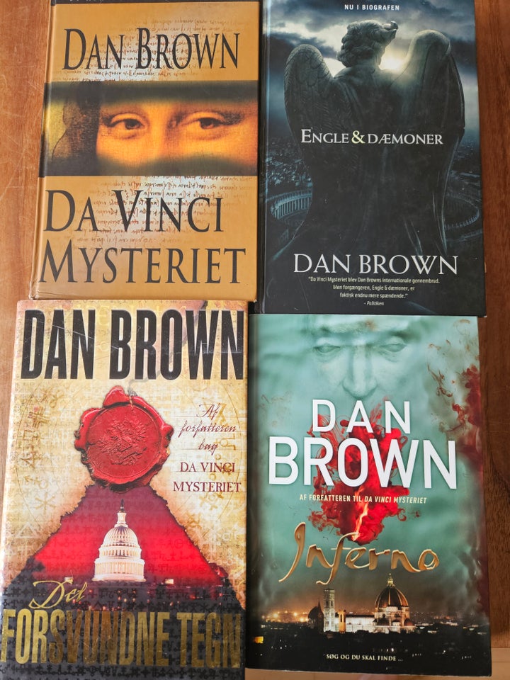 4 bøger i Da vinci serien, Dan Brown,