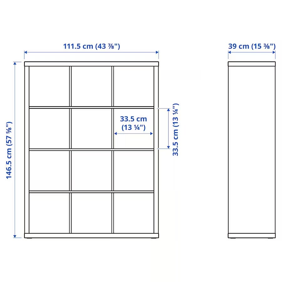 Rumdeler IKEA Kallax b: 147 d: 39