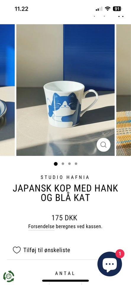 Porcelæn, KERAMIK ….CAT MUG kop