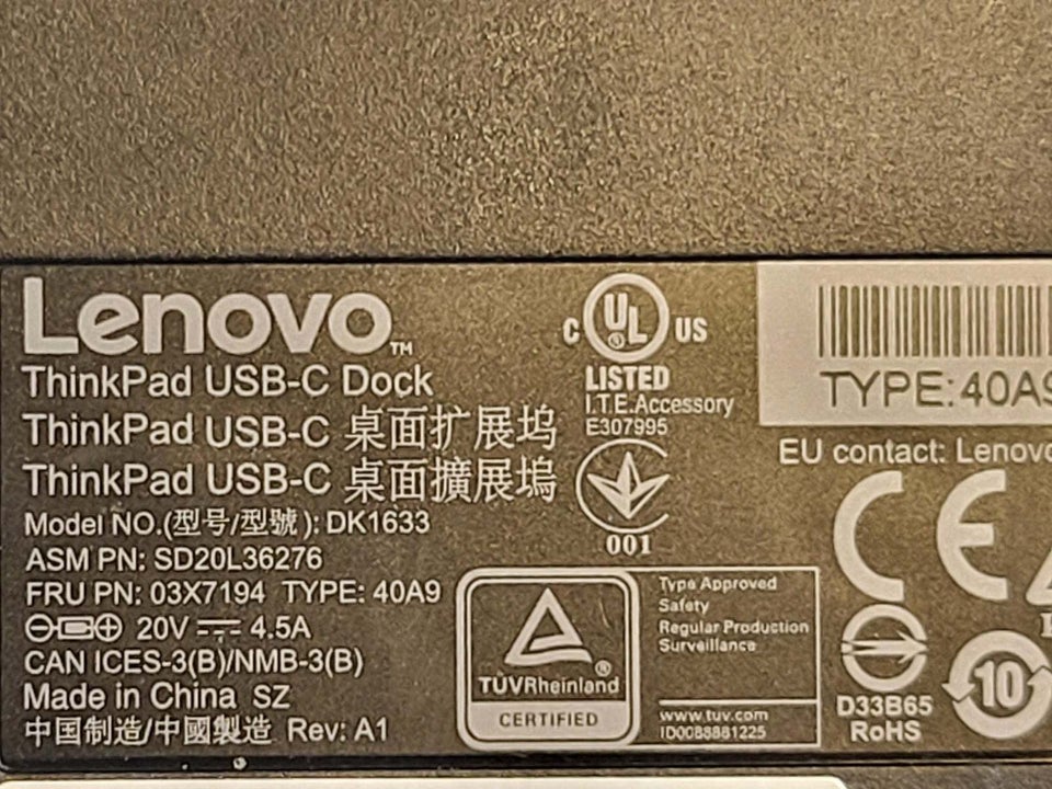 Dockingstation Lenovo Perfekt