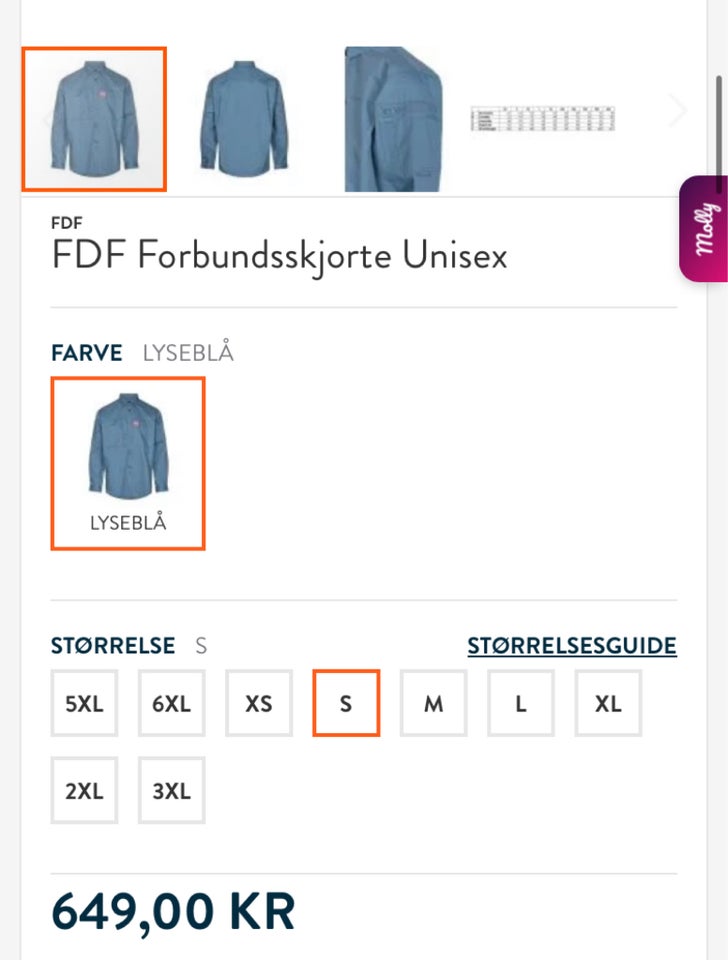 Spejderuniform FDF skjorte FDF