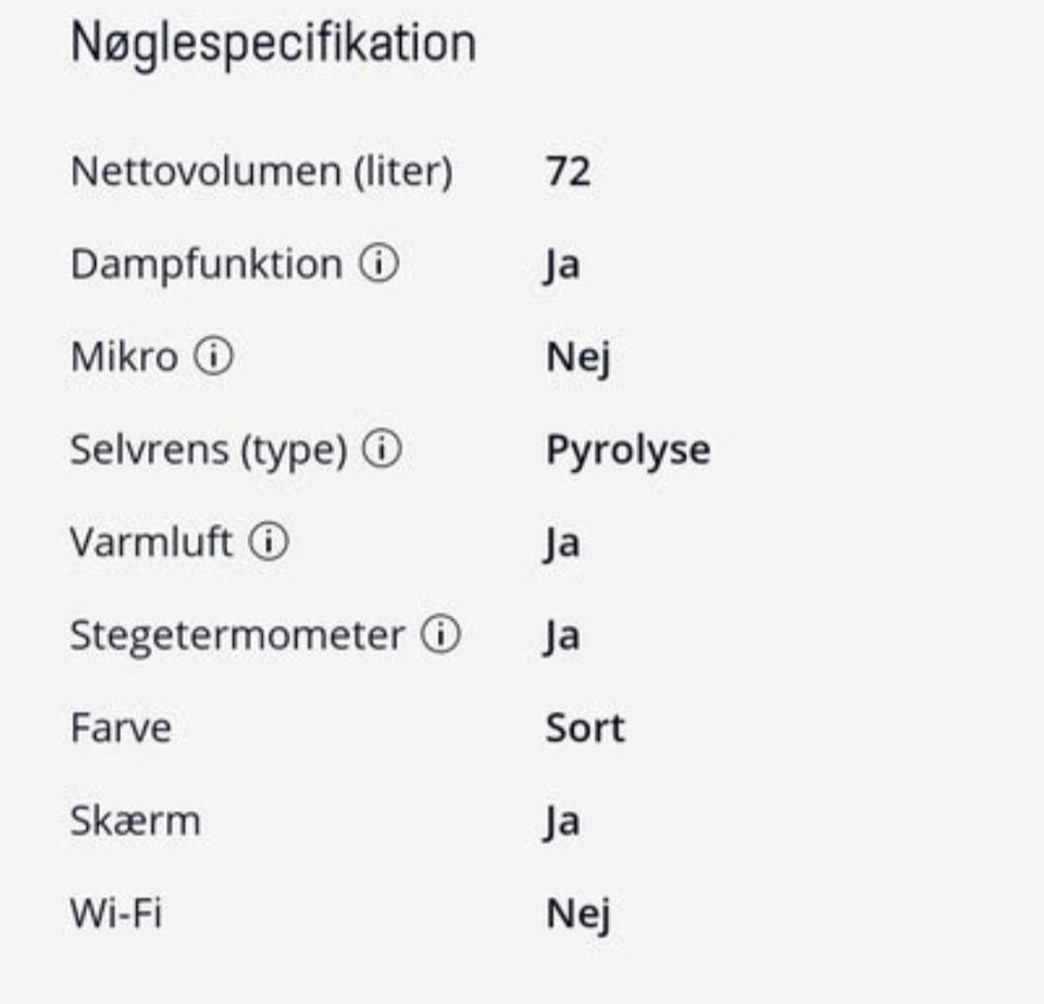 Indbygningsovn Electrolux