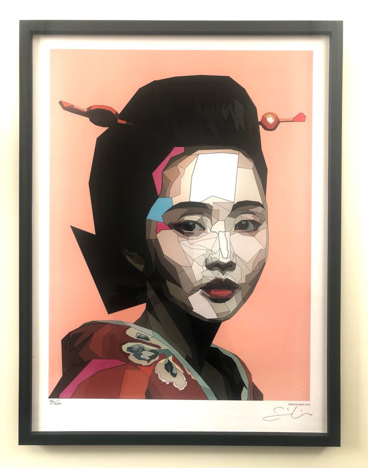 Grafisktryk, SK, motiv: Geisha