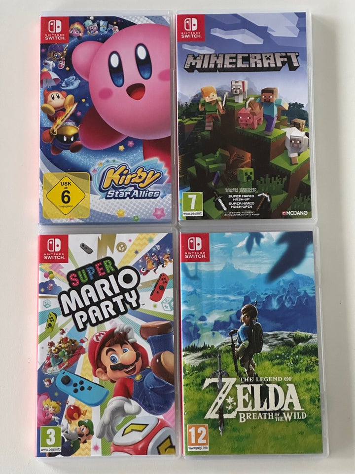 Forskellige spil til Nintendo