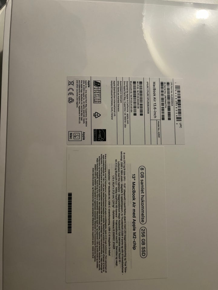 MacBook Air, M2, M2 GHz