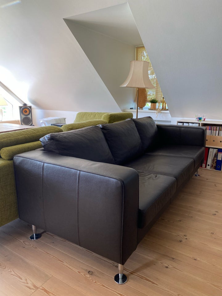 Sofa, læder, 3 pers.