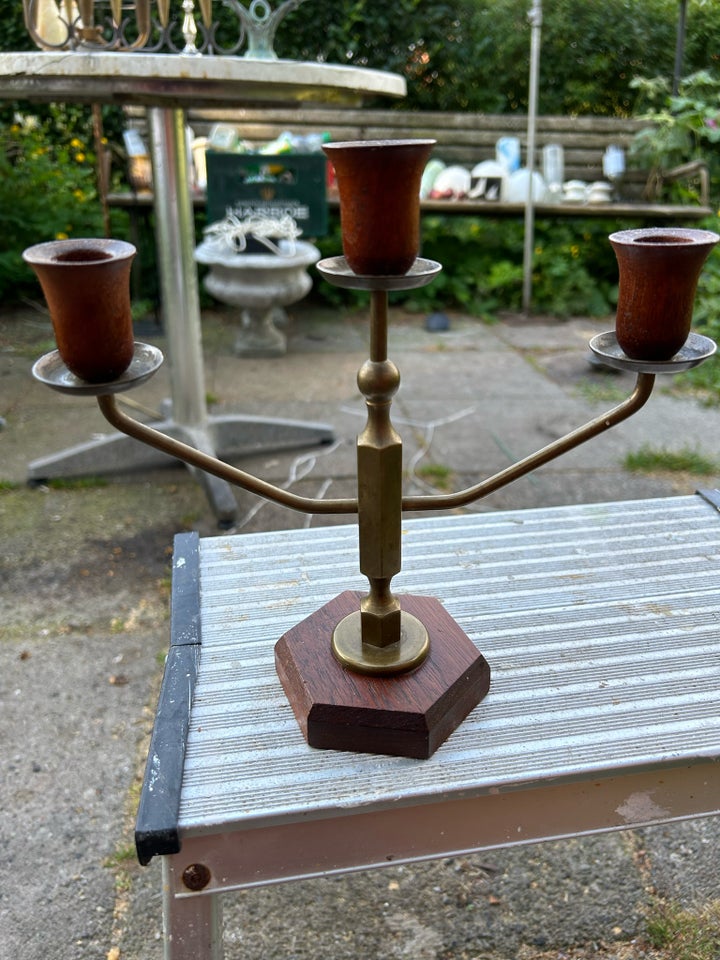 Teak træs lysestage Teak